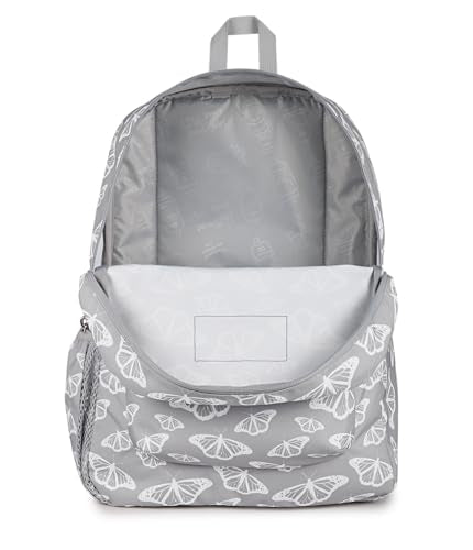 JanSport Cross Town Backpack - Simple Bag for Everyone with 1 Main Compartment, Front Utility Pocket - Premium Class Accessories - Flutter By Grey - color: Flutter By Grey