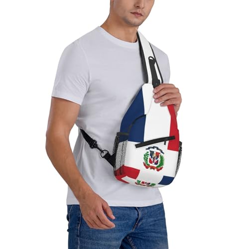Flag Of The Dominican Republic Sling Backpack Hiking Backpack Crossbody Bag Sports Lightweight And Durable Chest Bag Shoulder Bag For Women Men - color: 1