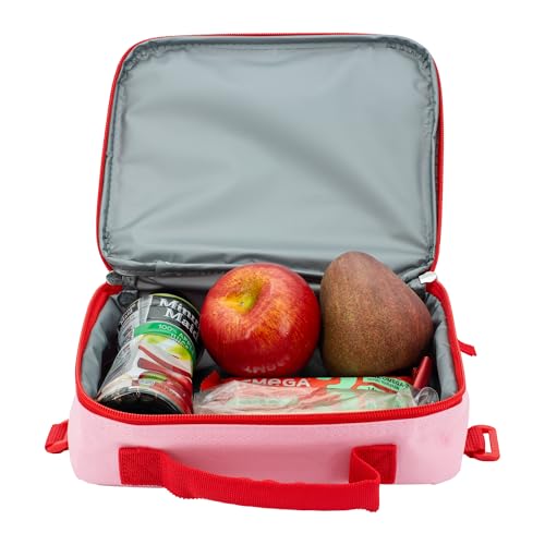 AI ACCESSORY INNOVATIONS Strawberry Shortcake 5 Piece Backpack Set, Flip Sequin Girls School Bag with Front Zip Pocket, 2 Side Mesh Pockets, Pink & Red - color: Strawberry Shortcake