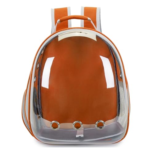 Cat Backpack Carrier Bubble Carrying Bag (Orange) - color: Orange
