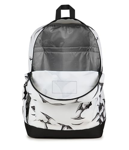 JanSport Cross Town Plus Backpack - Large Main Compartment, Side Water Bottle Pocket, 15-Inch Padded Laptop Sleeve - Cyber Silver White - color: Cyber Silver White
