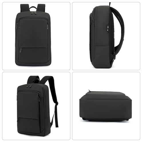 AUGUR Slim Backpack for Men 17 inch Laptop Backpack Computer Notebooks Lightweight Water Resistant Backpacks For Travel/Business/Work - color: 17 Inch Black
