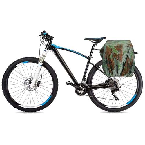 PATIKIL 100L Bicycle Rear Rack Rain Cover, Bike Trunk Rain Cover Waterproof Cycling Rain Cover for Mountain Cycling Hybrid Bike, L, Camouflage