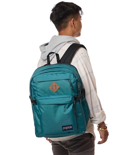 JanSport Main Campus Backpack - Travel or Work backpack w 15-Inch Laptop Sleeve and Dual Water Bottle Pockets, Emerald Pool - color: Emerald Pool