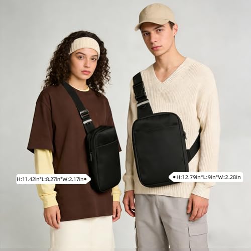 OSOCE Sling Bag, RFID Anti-Theft Lightweight - color: Black - Standard, size: X-Large