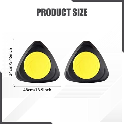 Core Sliders Exercise Gliding Discs, 2 Pack, 48cm (18.9in) PP, for Hardwood & Carpet, Squats & Ab Workouts, Black Yellow