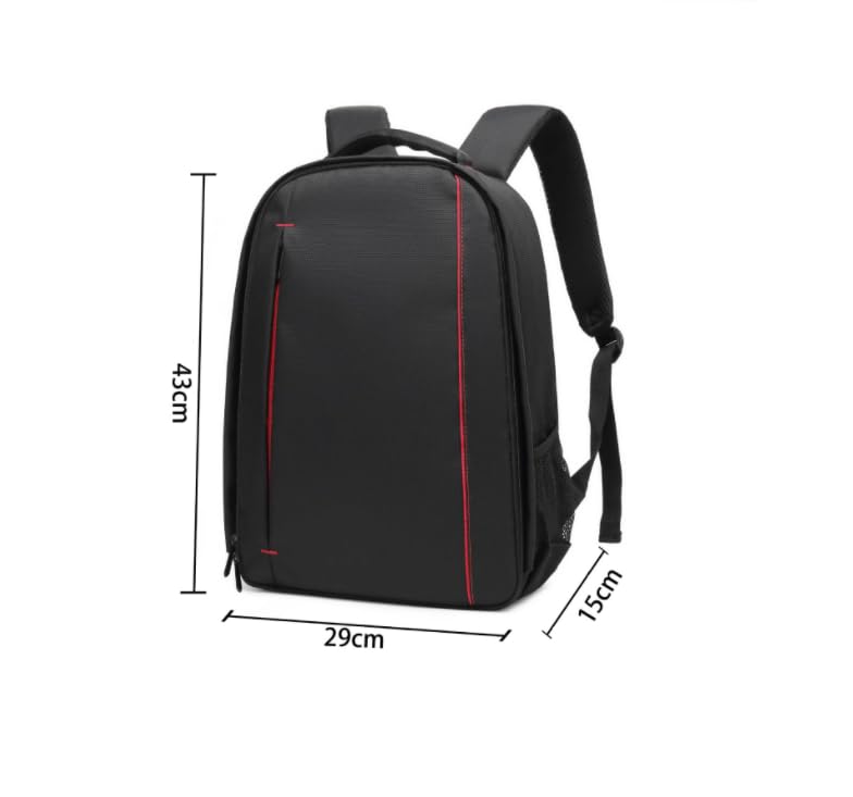 Waterproof SLR/DSLR Camera Backpack Shoulder Bag Travel Case For Canon Nikon Sony Digital Lens (Large, Red) - color: Red, size: Large