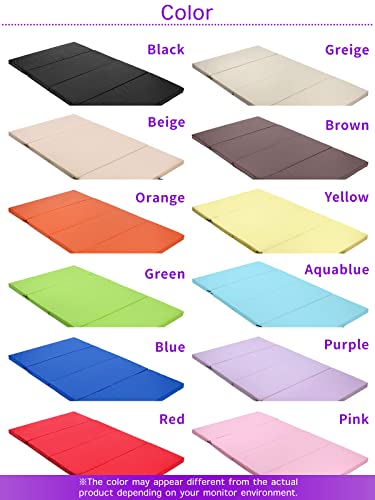 KaRaDaStyle Gymnastics Mat Folding Stretch Mats 71"x39"x2" Exercise Muscle Training Children Play Horizontal Bar Mat Yoga Sports Soundproof Home Use - color: Pink/4-fold