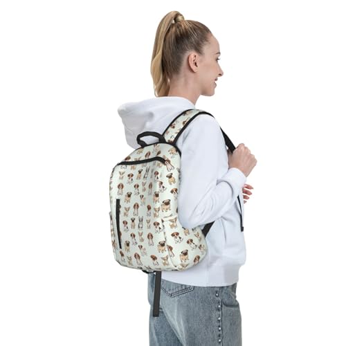 Casual Travel Rucksack Cute Dog Pet Puppy, Self-Standing, Mesh Side Pockets, for Cycling & Weekends - color: Picture (1188)