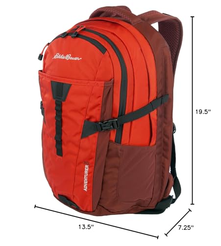 Eddie Bauer Adventurer Backpack with Organization Compartments and Hydration/Laptop Compatible Sleeve, Adventurer - Picante, 30L - color: Adventurer - Picante, size: 30L