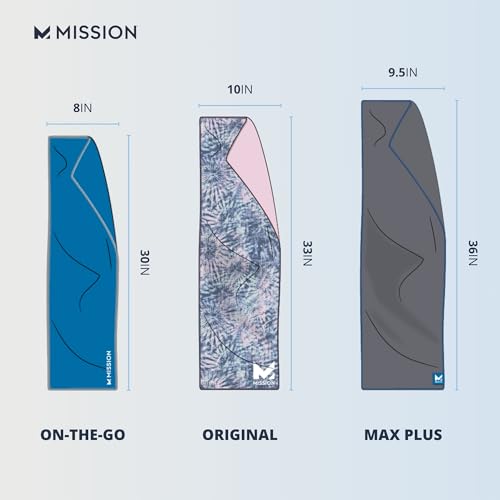 MISSION Max Plus Cooling Towel- Soft, Durable Microfiber - Cools Up to 3 Hours - UPF 50 Sun Protection - Machine Washable - color: Mirage Camo Vista Blue