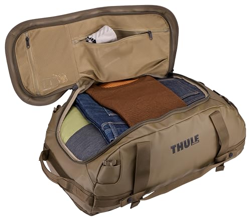 Thule Chasm Duffel bag, Weather-resistant materials, Easy packing, Converts to backpack, Internal pockets, Travel-ready - color: DEEP KHAKI, size: 40L