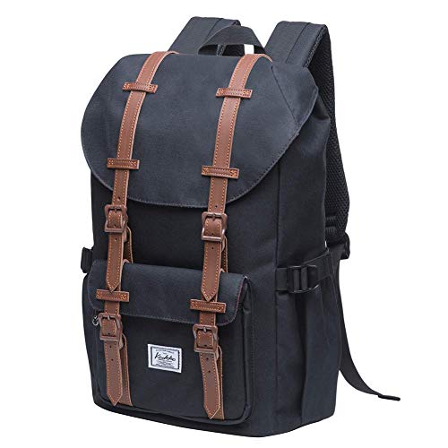 KAUKKO Laptop Outdoor Backpack Traveling Daypack Hiking Rucksack Large Capacity Bag Fits 15.6"(5-7-Black-NEW) - color: 5-7-black-new