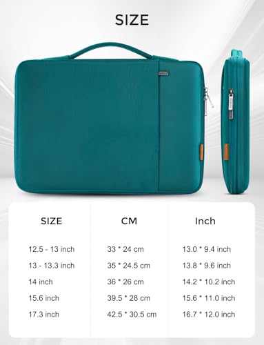 DOMISO Laptop Case Laptop Sleeve Cover Compatible with 15 inch MacBook Air M4/A3241 2025, M3/A3114,M2/A2941,15 inch MacBook Pro A1990 A1707,Compatible with Dell XPS 15 Plus with Small Case,Turquoise - color: Turquoise, size: 14 inch