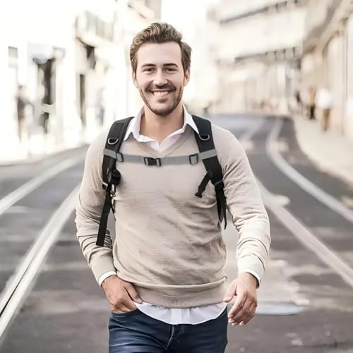 2 Pack Backpack Chest Strap Add On, Universal Elastic Backpack Sternum Strap, Adjustable Chest Belt with Quick Release Bucklee, Backpack Accessories for Travel, Hiking, Camping - color: black + gray