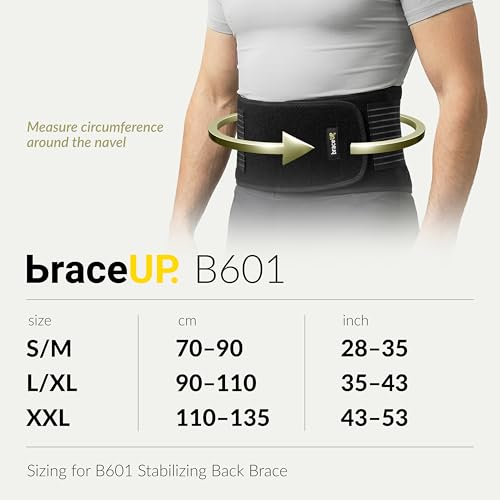 BraceUP Back Support Belt for Men and Women - Breathable Waist Lumbar Support Lower Back Brace for Sciatica, Herniated Disc, Scoliosis Lower Back Pain Relief, with Dual Adjustable Straps (XXL) - size: 2X-Large (Pack of 1)