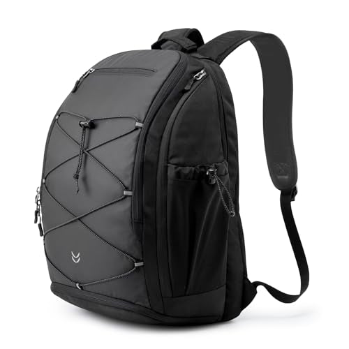 G4Free Pickleball Bag Pickleball Backpack for Women & Men School Backpack for Teens Bookbag for College Student with Fence Hook Laptop Compartment(Black) - color: Black