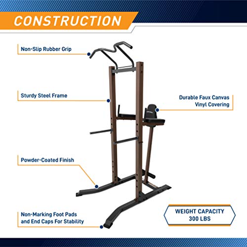 Steelbody Industrial Inspired Heavy Duty Home Gym System for Bodybuilding and Strength Training Available for Full Cage, Squat Rack and Power Tower - color: Brown - Power Tower