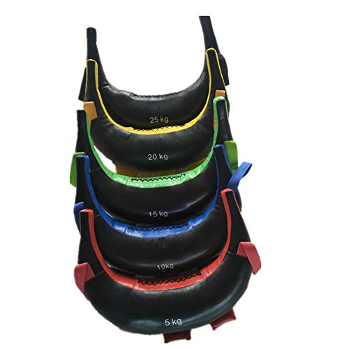 Fitness Squat Exercise Weights Sandbags, Horn Sandbag Training Exercise Dynamic Load Heavy Duty Workout Gym Sandbag for Functional Strength Training Exercises - color: Black