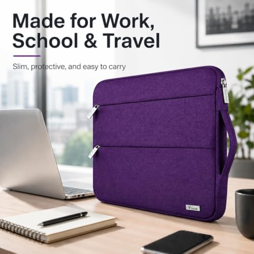 Voova 15-14 Inch Laptop Sleeve, Laptop Case, MacBook Case, Purple - color: Purple, size: 14-15 Inch