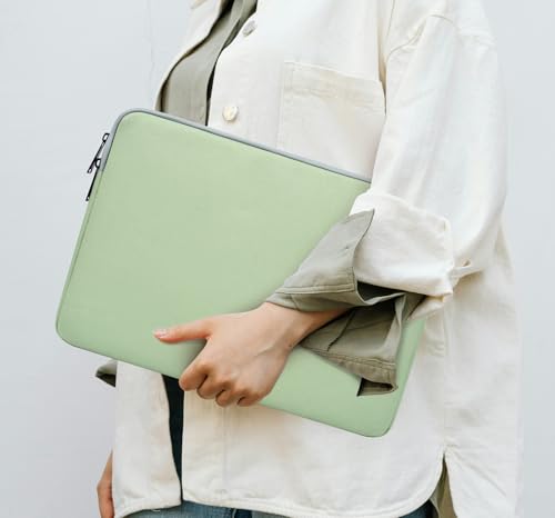 Laptop Sleeve 17 17.3 inch, Padded Travel Case for HP 17 inch Laptop/Envy 17 / Pavilion 17, Water-Resistant Portable Computer Protective Pouch Bag -Mint Green - color: Mint Green