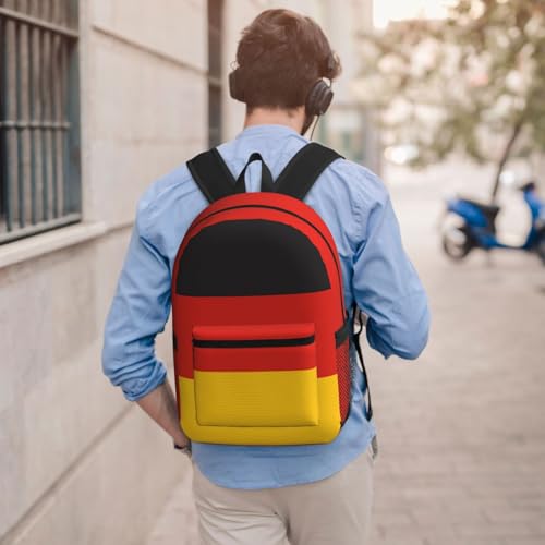 MZERSE Stylish Commuter Daypack German Flag National Banner, Laptop Backpack with Inner Pocket, Lightweight Travel Bag for Work, Trips and Gym - color: Pattern (1109)