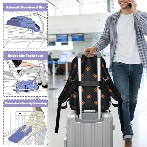 Travel Backpack with Shoe Compartment, 20L Large Capacity Laptop Backpack for Men Women, Fire Claw Marks Daypack for Traveling Hiking Carry On