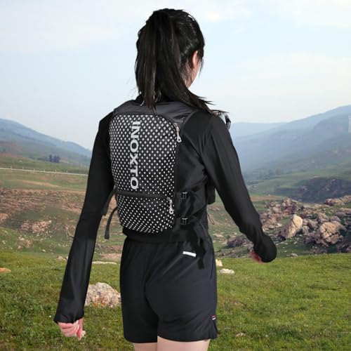 INOXTO Running Hydration Vest Backpack,Lightweight Insulated Pack with 1.5L Water Bladder Bag Daypack for Trail Hiking Running Cycling Race Marathon for Women Men - color: Black