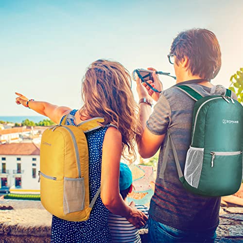 ZOMAKE Ultra Lightweight Hiking Backpack 20L, Packable Small Backpacks Water Resistant Daypack for Women Men(Yellow) - color: Yellow