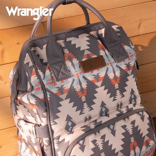 Wrangler Callie Diaper Bag Backpack with Stroller Straps Multifunction Baby Travel Bag WG2210-9110GY - color: Angel Grey