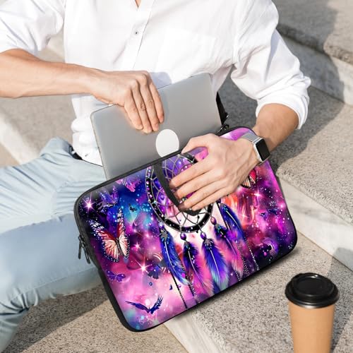 14 15 15.4 15.6 inch Laptop Handle Bag Computer Bag, Pouch Holder Notebook Sleeve Cover Soft Case Compatible for Dell,Lenovo,Toshiba HP, Asus Notebook-Beautiful Dream Catcher - color: Beautiful Dream Catcher