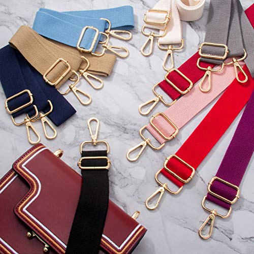 DEVPSISR Wide Shoulder Purse Strap Replacement Adjustable Belt Canvas Bag Crossbody Handbag - color: Black