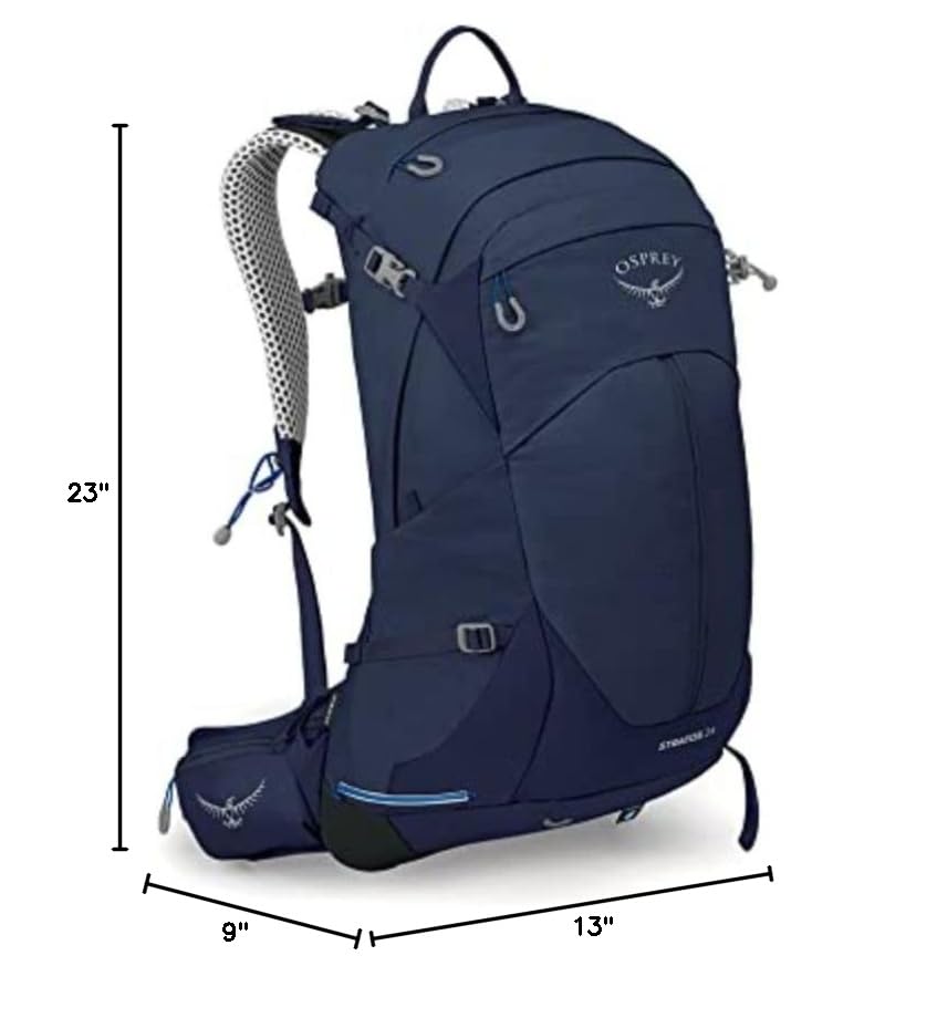 Osprey Stratos 24L Men's Hiking Backpack, Cetacean Blue - color: Cetacean Blue, size: 24L