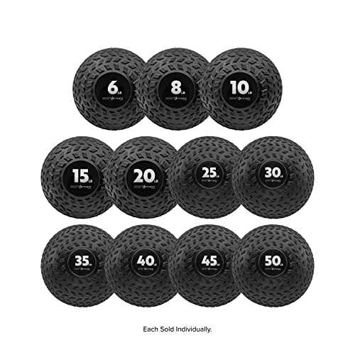 Champion Sports Rhino Fitness Slam Ball – Sand-Filled, Bounce-Resistant Ball for Strength & Conditioning, 6–50 lb - style: 20 Pound
