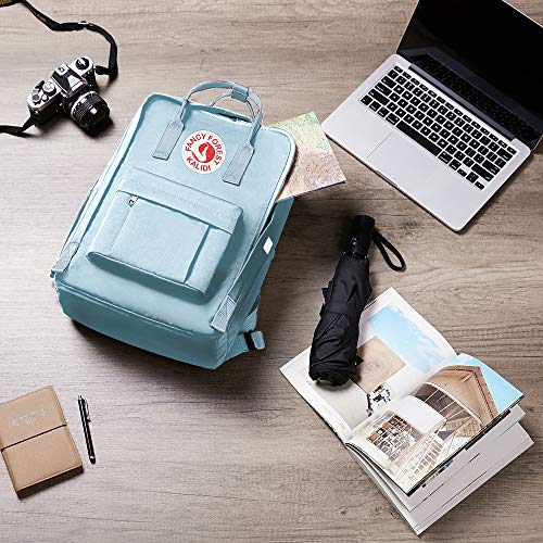KALIDI Casual Laptop Backpack 15 Inches Classic Camping Rucksack Travel Outdoor Square Daypack College Hiking Gym Bag, Sky Blue - color: Sky Blue