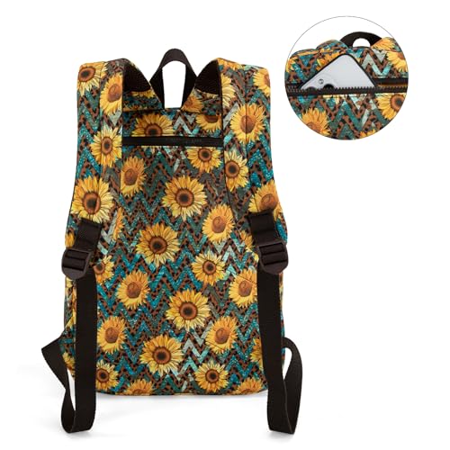 Montana West Western Backpack Purse for Women Lightweight Rucksack Casual Daypack for Laptop Travel College - color: Floral Sunflower