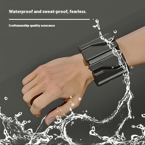 Adjustable Wrist & Ankle Bangles Set | 2 lbs for Man and Woman (1lb Each Arm/Leg Weight) for Home Fitness, Jogging, Yoga, Swimming, Pilates, Cycling & Toning - color: Black