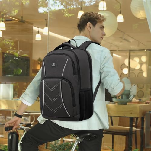 CAFELE TSA Friendly Flight Approved Business Backpack, Water-resistant Lightweight School Rucksack, Durable Large Weekender Bag Daypack (Grey, 17.3 Inch) - color: Grey