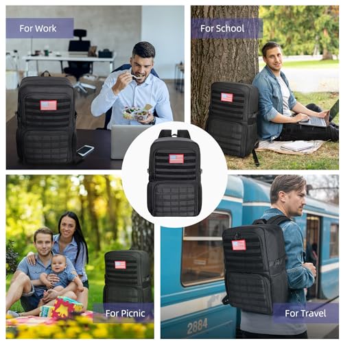 BERTASCHE Lunch Backpack, Work Backpack with Insulated Cooler Lunch Box 17.3 inch Laptop Backpack for Men Women, TSA Large Daypack for Commuter College Travel Picnic - size: 17.3 inch-Lunch Compartment