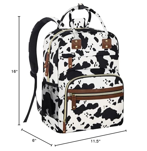 Tenot Large Capacity Baby Diaper Bag Backpack with Insulated Pockets, Waterproof, Stylish Cow Print Design, Suitable for Boys and Girls - color: Cow Print, style: Standard