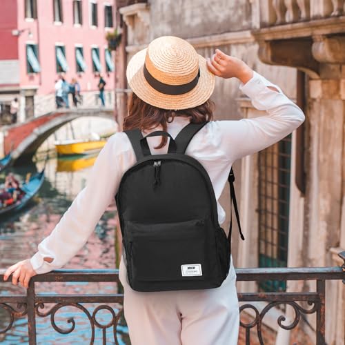 MIER Insulated Backpack Cooler Small Leakproof Lightweight Cute for Women Men to Work, Picnics, Camping, Park Day Trips, 15 L - color: Black