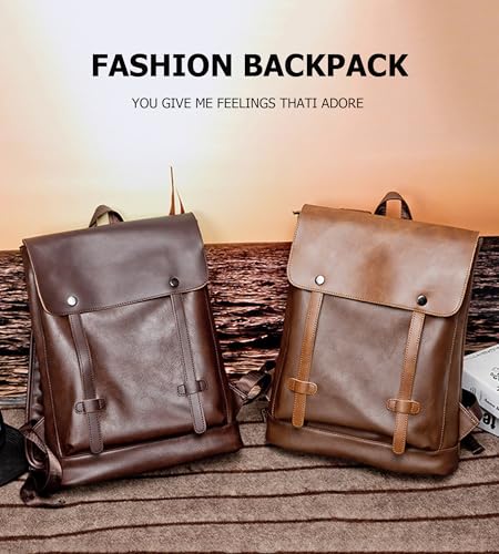 KingTo Anti Theft Laptop Backpack for Men Women, Lightweight Travel Bag | Lightweight business backpack, laptop storage and anti-theft travel styling support commute, campus and daily trips - color: Brown