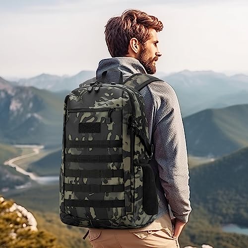 HUNTVP 10L/20L/30L Tactical Backpack Military MOLLE Backpack Rucksack Gear Tactical Assault Pack for Hunting Camping Trekking (30L-Camo) - color: Camo, size: 30L