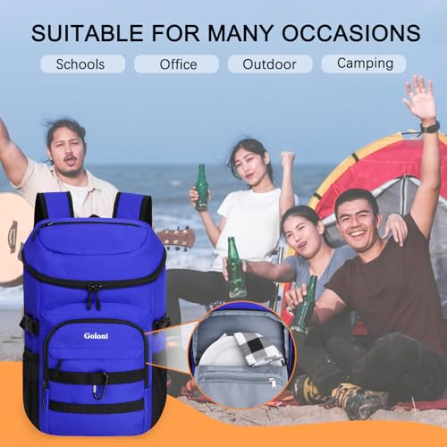 Cooler Backpack Insulated Leak Proof,Small Soft Coolers Bag for Men and Women Camping,Travel,Beach,Hiking,Picnic - color: Blue