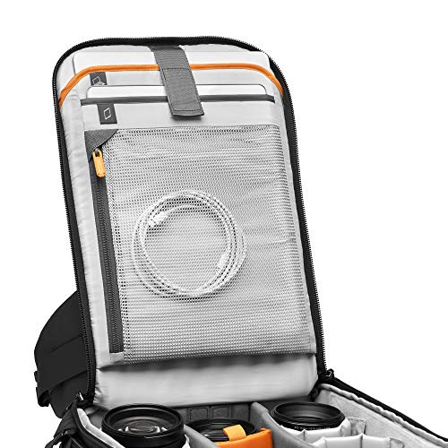 Lowepro Flipside BP 400 AW III Mirrorless and DSLR Camera Backpack - Black - with Rear Access - with Side Access - with Adjustable Dividers - for Mirrorless Like Sony α7 - LP37352-PWW - color: Black