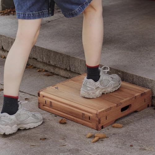 Wooden Platform, one Step Stool for The Elderly and Children, Porch Steps, Mobile Steps, Suitable for Disabled, Elderly, and Children - size: 15.75