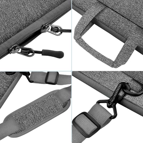 Hseok Laptop Shoulder Bag 17-17.3 inch Case, Durable Shockproof Protective Briefcase with Multi-Pockets Compatible with Lenovo Most 17-17.3 inch HP Acer Dell ASUS MSI Notebooks,Dark gray - color: Dark Gray, size: 17-17.3"