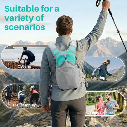 ShowyLive Lightweight Travel Backpack, Small Hiking Backpack Breathable for Cycling Trail Running Hiking - color: Blue, size: 10L