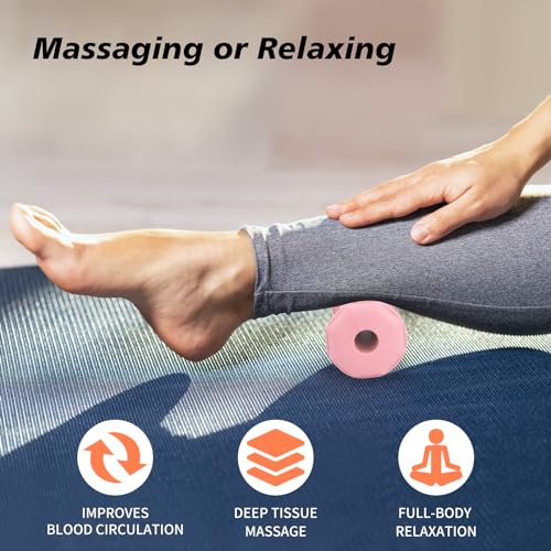 Plantar Fasciitis Relief,Foot Roller,Foot Massager Roller for Deep Tissue Muscle Massage,Portable Reflexology Tool-Pink - color: Pink