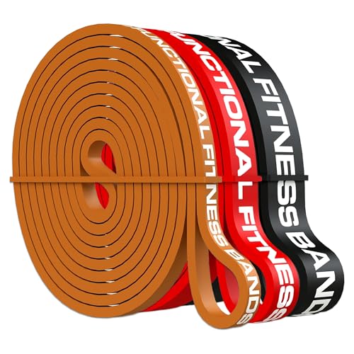 Rubberbanditz Pull Up Assist Bands Set of 3 by Functional Fitness. Heavy Duty Resistance and Assistance Training Bands - color: Combo Packs - #1 Orange, #2 Red, #3 Black